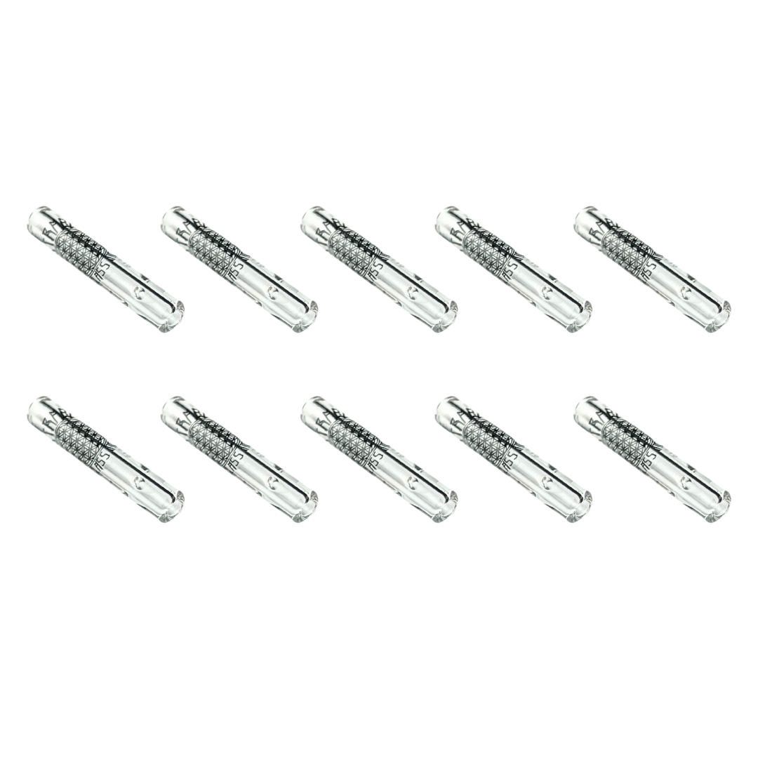 Kit 10 Piteiras de Vidro 3,5cm x 5mm